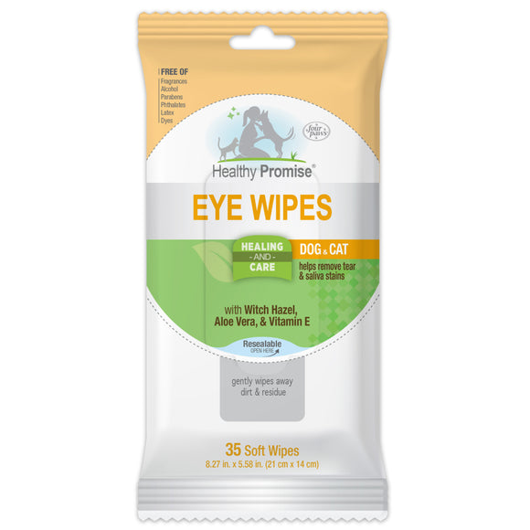 Four Paws Healthy Promise Eye Wipes For Cat & Dog  (35 ct)