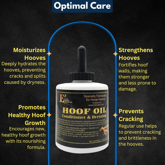 E3 Hoof Oil Conditioner & Dressing for Horses (32 oz)