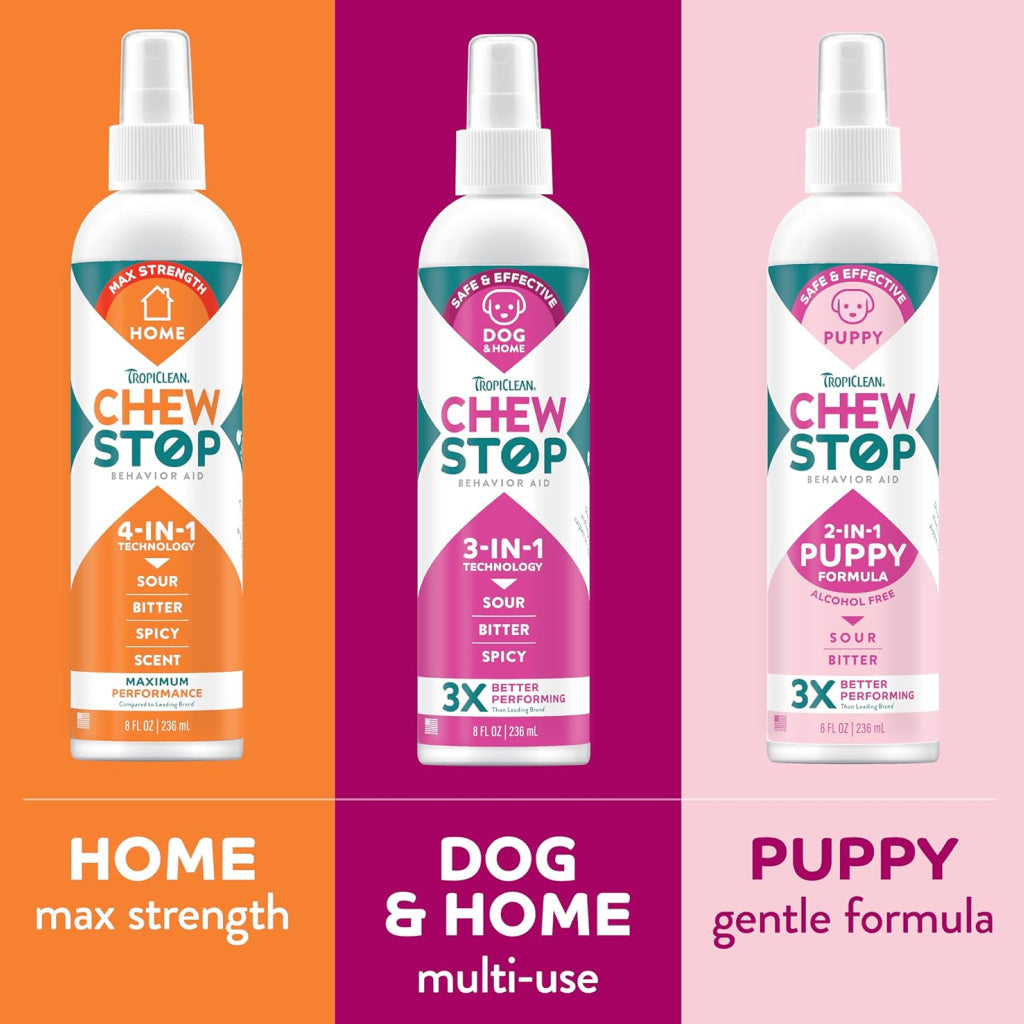 TropiClean Chew Stop Spray - Max Strength Behavior Aid 8oz