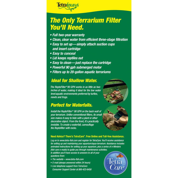 TetraFauna ReptoFilter for Frogs, Newts & Turtles (90 GPH)