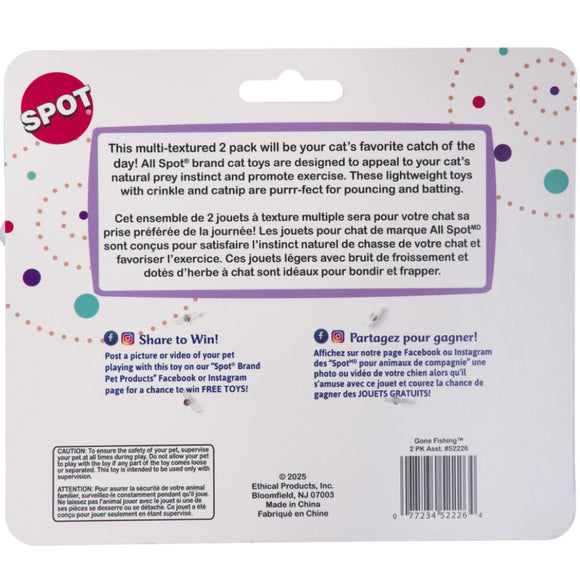 Spot Gone Fishing Crinkly Catnip Cat Toys (2 pack)