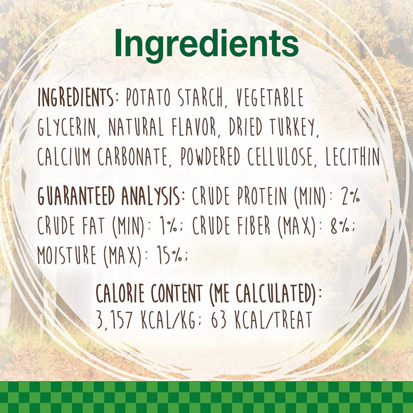 Nylabone Healthy Edibles Puppy WILD Natural Long-Lasting Turkey Flavor Bone Chew Treats for Puppies- Small/Regular (4 Count)