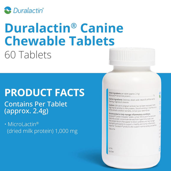 Duralactin® Canine Chewable Joint Health Supplement Tablets for Dogs