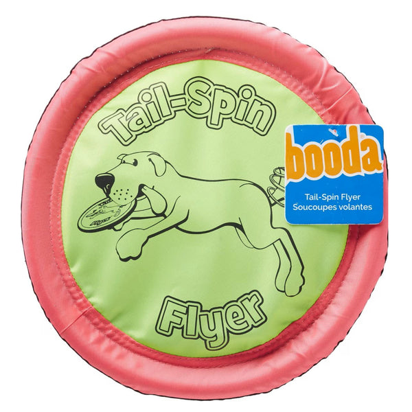 Booda Tail-Spin Flyer Soft Bite Frisbee Toy For Dogs- Color Varies