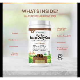 NaturVet Senior Daily Care Multi-Benefit Soft Chew 8-in-1 Support For Dogs -60 Soft Chews