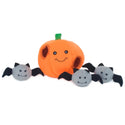 Zippypaws Halloween Pumpkin Burrow Interactive Plush Toy For Dogs