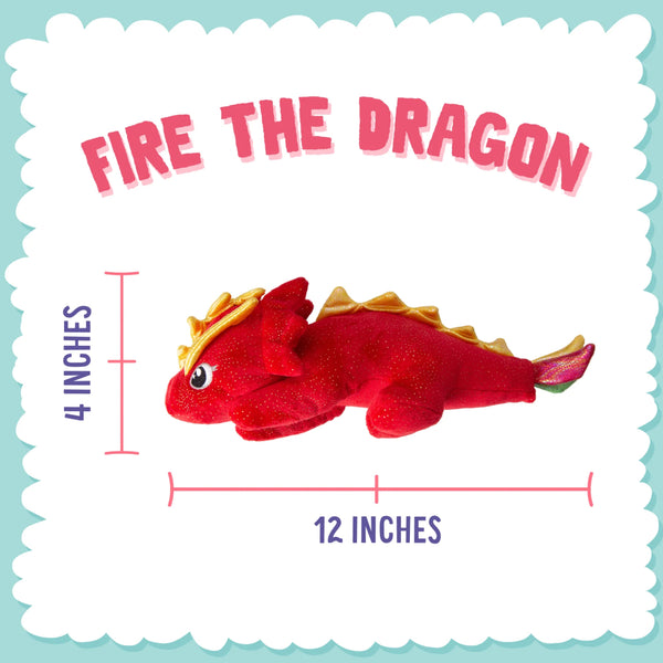 Snugarooz Fire the Dragon Soft Plush Dog Toy