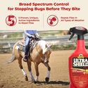This insect spray for horses gives broad-spectrum control for stopping bugs before they bite.  This trusted equine product repels flies in all types of weather