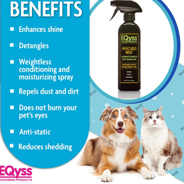 EQyss Avocado Mist Conditioner & Detangler Spray Horse Dogs & Cats