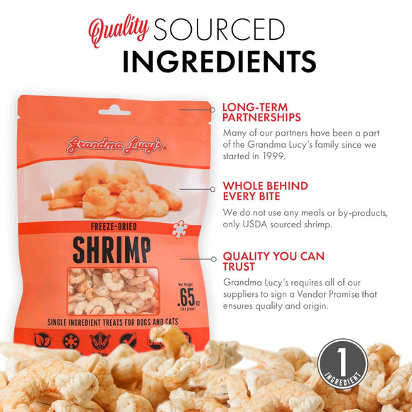 Grandma Lucy's Freeze-Dried Shrimp Dog & Cat Treats (3.5 oz)