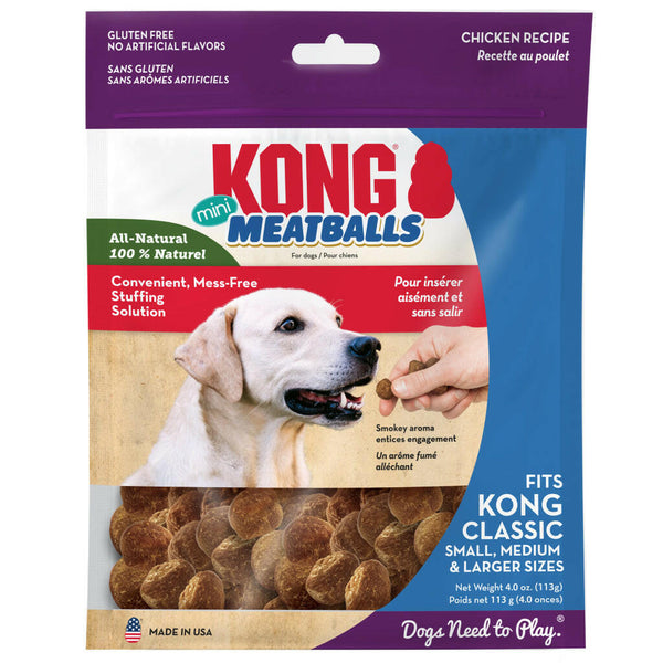 Kong Mini Chicken Flavor Meatballs Treats For Dogs (4 oz)