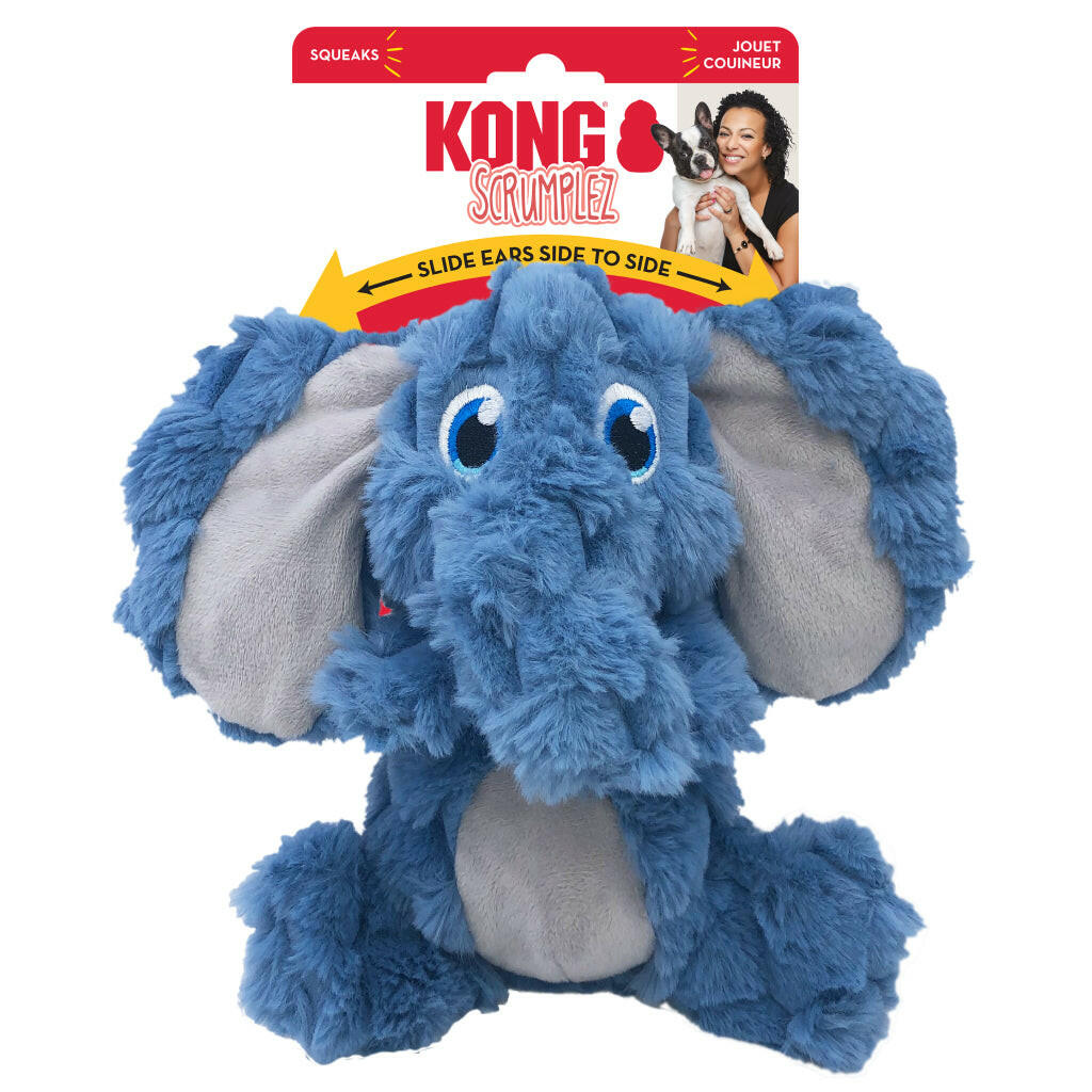 KONG Scrumplez Elephant Dog Toy - Medium & Fun for Dogs