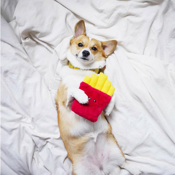 Zippy Paws NomNomz Fries Plush Squeaker Toy For Dog