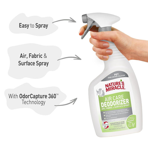 Nature's Miracle Air Care Deodorizer Spray For Pets- Aloe Rain Scent (24 oz)