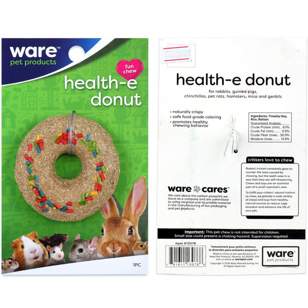 Ware Fun Chew Health-e Donut Chew Toy For Small Animals