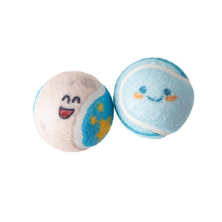 Snugarooz Comet Me - Bro Squeaky Tennis Balls -Blue (2 pack)