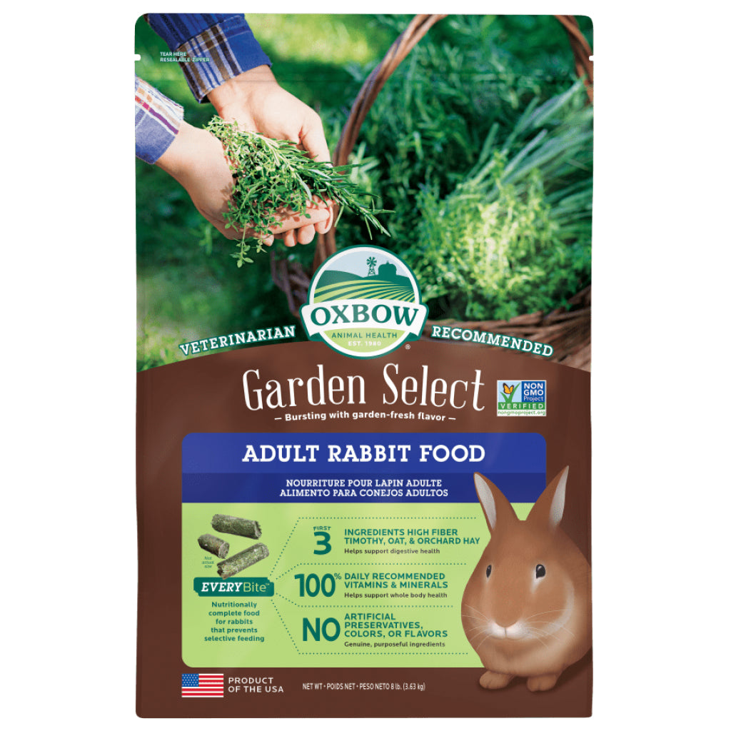 Oxbow Garden Select Adult Rabbit Food – Natural, High-Fiber Nutrition