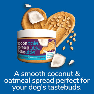 Fruitables Spoonable Spreadables Creamy Real Coconut & Oatmeal Treats For Dogs (7 oz)