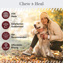 Chew + Heal Stop the Poo Chew Coprophagia Supplement for Dogs- Savory Lamb Flavor (120 Count)