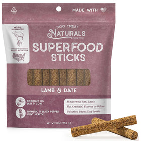 Dog Treat Naturals Superfood Sticks Lamb & Date Dog Treats (10 oz)