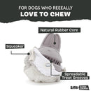 BARK Super Chewer Hare Raiser 2-in-1 Plush Exterior with Tough Center Treat Dispensing Dog Chew Toy