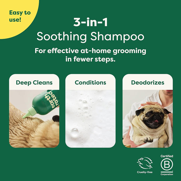 Earth Rated 3-in-1 Short Coat White Tea & Basil Shampoo & Conditioner for Dogs (16 oz)
