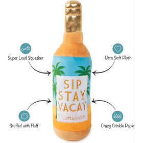 PetShop by Fringe Studio Sip Stay Vacay Muttcato Plush Dog Toy