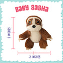 Snugarooz Baby Sasha the Sloth Soft Plush Dog Toy (5.5")