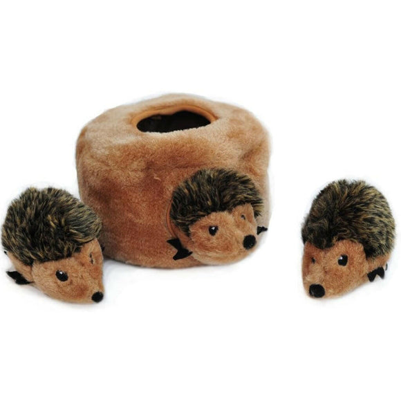 Zippy Paws Burrow Interactive Squeaky Hedgehog Den Toy For Dogs