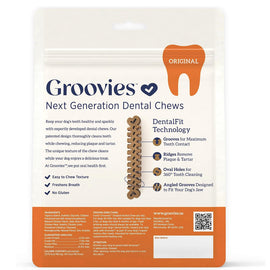 Groovies Original Chicken Flavor Dental Chews for Extra Large Dogs