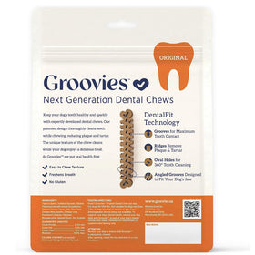 Groovies Original Chicken Flavor Dental Chews for Extra Large Dogs