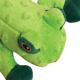 Snugarooz Lilly the Frog Green Durable Plush Dog Toy (10")