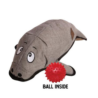 Snugarooz Murray the Manatee Stuffed Squeaky Grey Dog Toy (21")