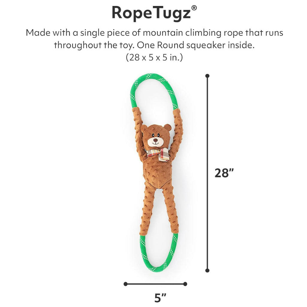 Zippy Paws Charity RopeTugz Bear Pull Toy For Dog (Large)