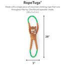 Zippy Paws Charity RopeTugz Bear Pull Toy For Dog (Large)