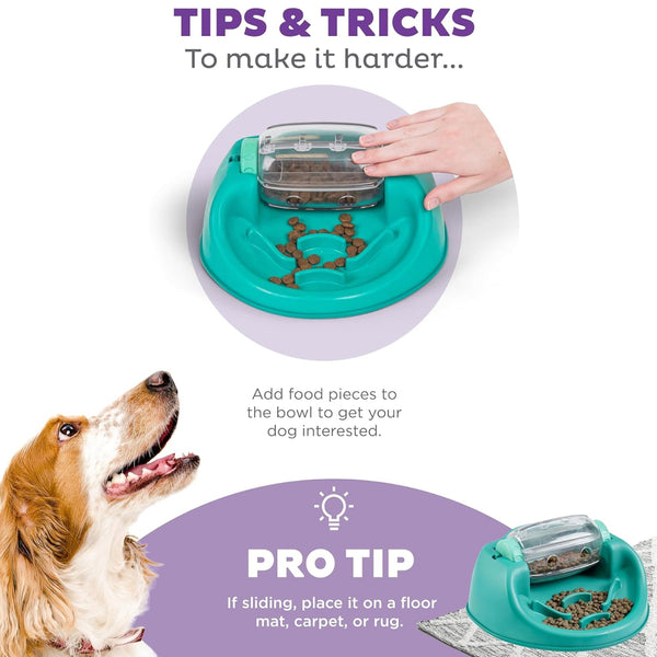 Outward Hound Nina Ottosson Spin N' Eat Food Puzzle Feeder For Dogs