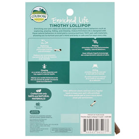 Oxbow Enriched Life Timothy Hay Apple Lollipop Treat for Small Animals