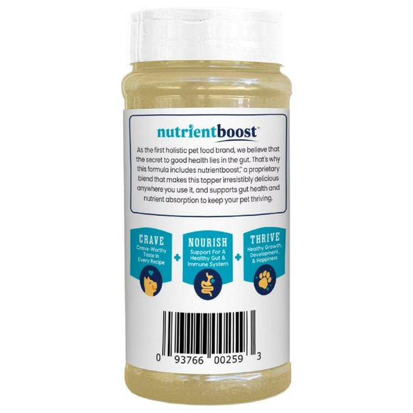 This dog food seasoning is made by the first holistic pet food brand.