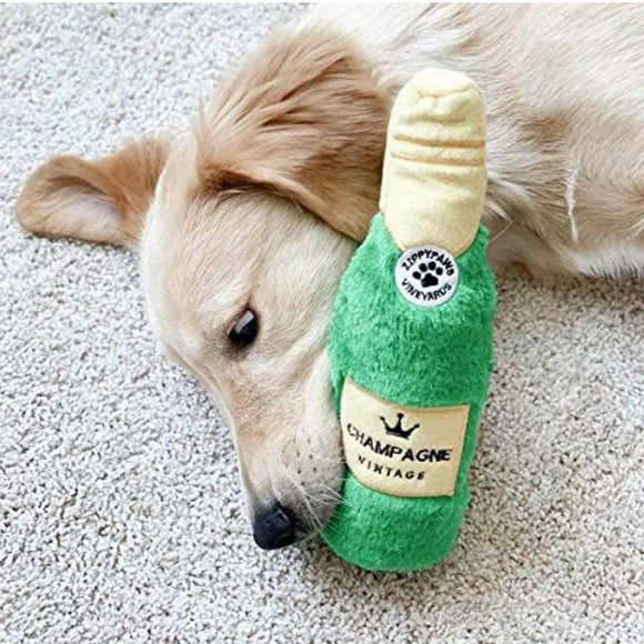 Zippy Paws Happy Hour Squeaky Crusherz Champagne Toy For Dog
