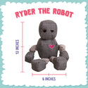 Snugarooz Ryder the Robot Grey Dog Toy (13")