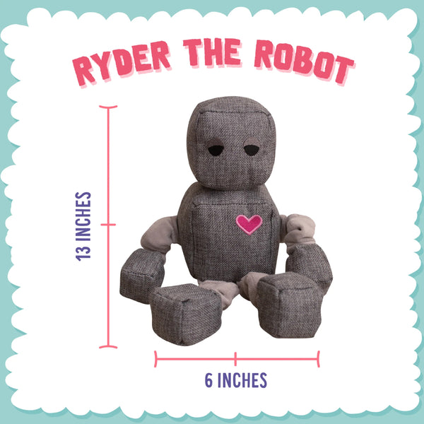 Snugarooz Ryder the Robot Grey Dog Toy (13")