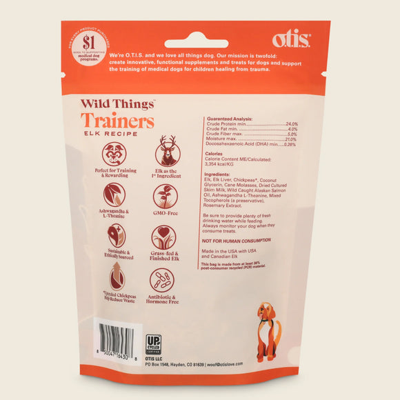 OTIS Wild Things Elk Trainers Bite-Sized Treats for Dogs (4 oz)