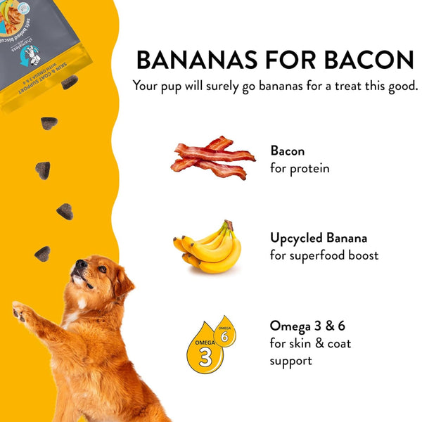 Shameless Pets Bananas for Bacon Soft Baked Treats For Dogs (6 oz)