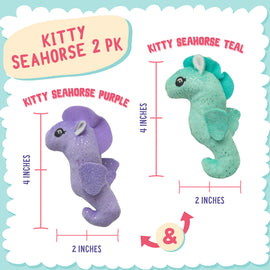 Snugarooz Kitty Seahorse with Catnip Cat Toy (2 Pack)