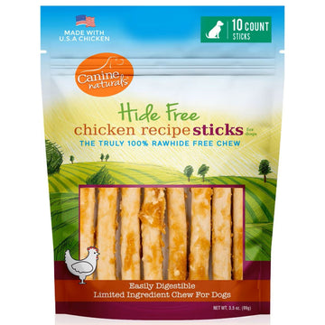 Canine Naturals Hide Free Chicken Recipe Sticks Dog Treats