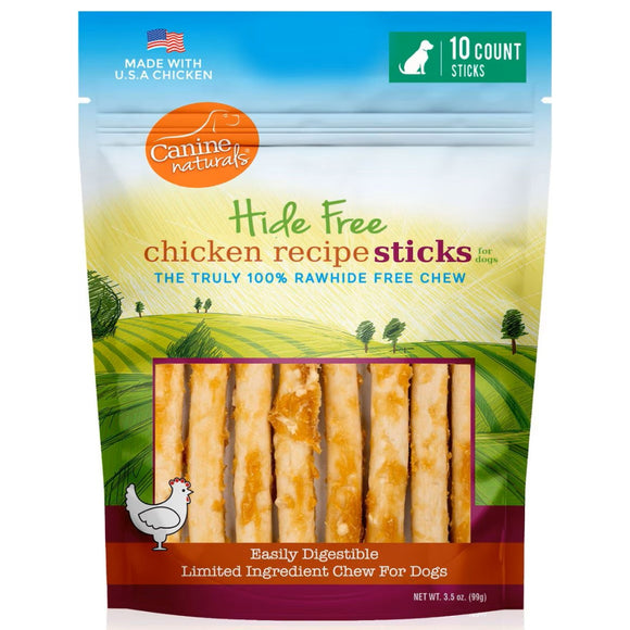 Canine Naturals Hide Free Chicken Recipe Sticks Dog Treats