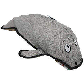 Snugarooz Murray the Manatee Stuffed Squeaky Grey Dog Toy (21")