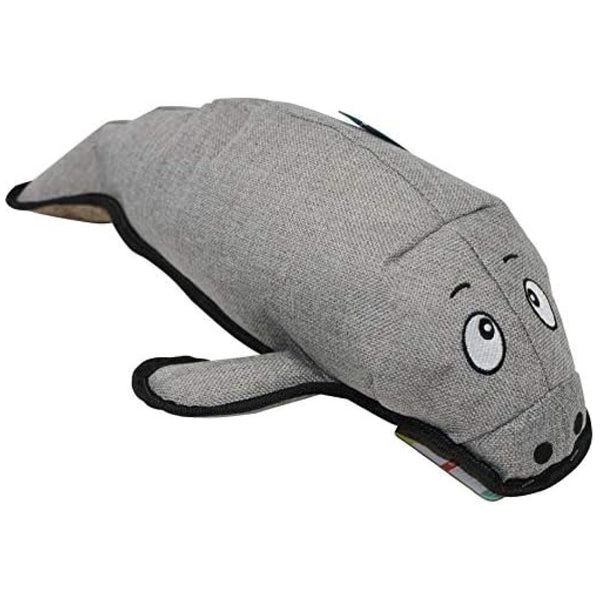 Snugarooz Murray the Manatee Stuffed Squeaky Grey Dog Toy (21")