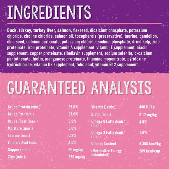 Stella & Chewy's Stella's Solutions Skin & Coat Support Duck & Salmon Freeze-Dried Meal Topper for Cats (7.5 oz)