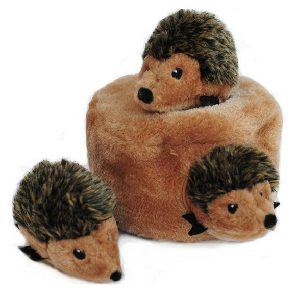 Zippy Paws Burrow Interactive Squeaky Hedgehog Den Toy For Dogs